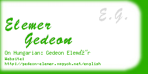 elemer gedeon business card